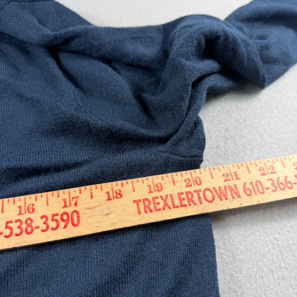 J.Crew Mens Navy Blue Merino Wool Blend Quarter Zip Sweater BB697 Size M
